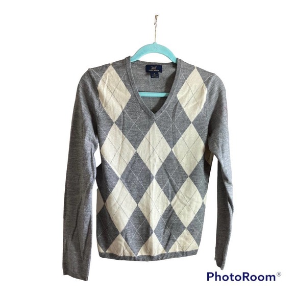 Vintage Brooks Brothers Merino Wool Argyle Sweater Medium - Picture 1 of 5